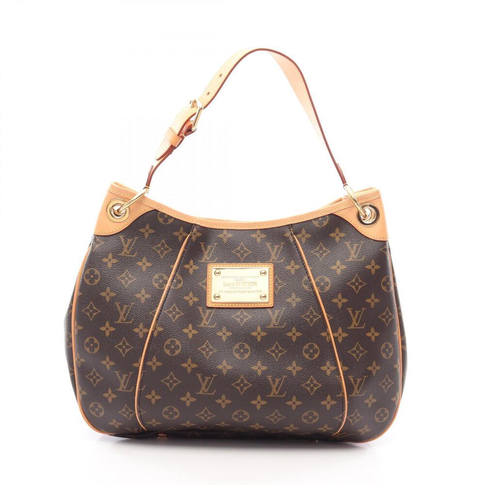 Louis Vuitton Galliera Monogram Canvas Leather Shoulder Bag Brown